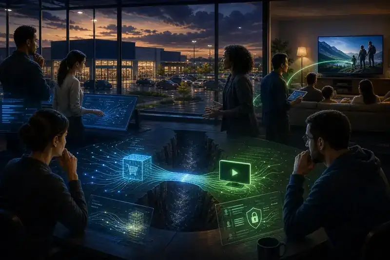 Retail-media and streaming teams test whether a purchase signal can safely bridge a store and a family's connected television.